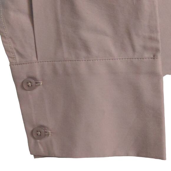 Good American Womens Dart Poplin Shirt Button Up Brown Long Sleeve Pleated 5 New - Picture 4 of 11